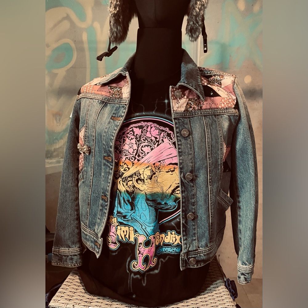 2 ITEM BUNDLE - Coach Denim Jacket - Western - Gucci Sunglasses - Y2k Oversized